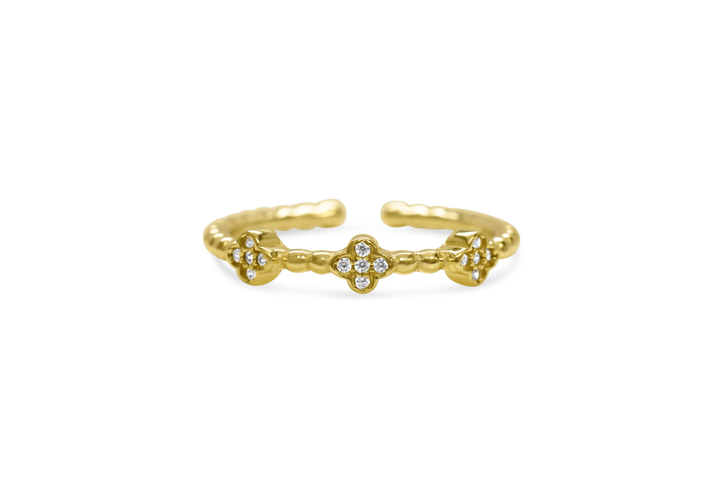 It Fits! - Clover In Line Stacking Ring