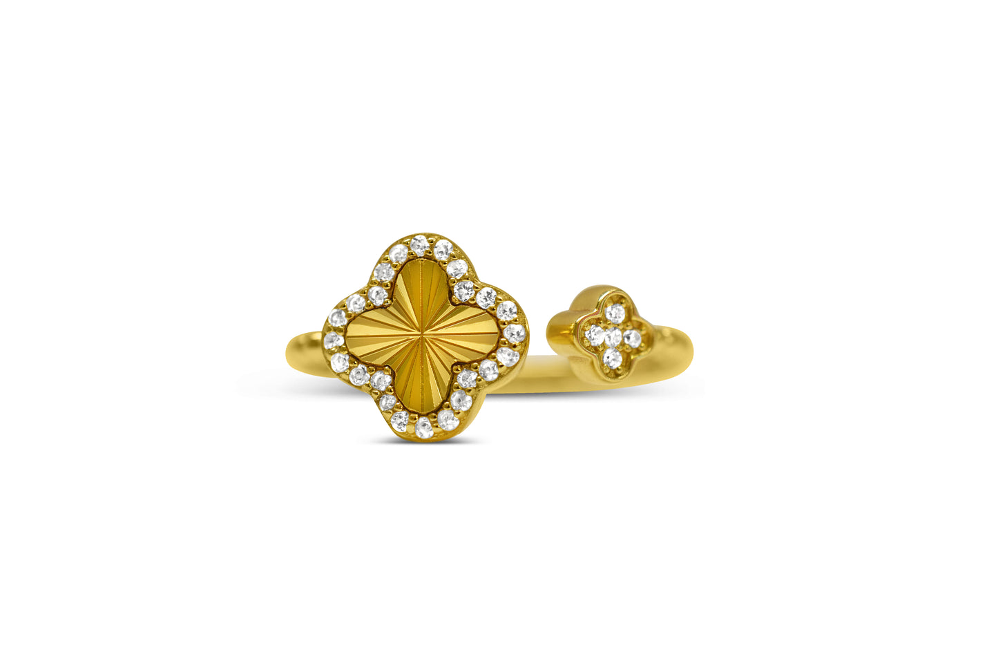 It Fits! - Shine Bright Clover Cuff Ring