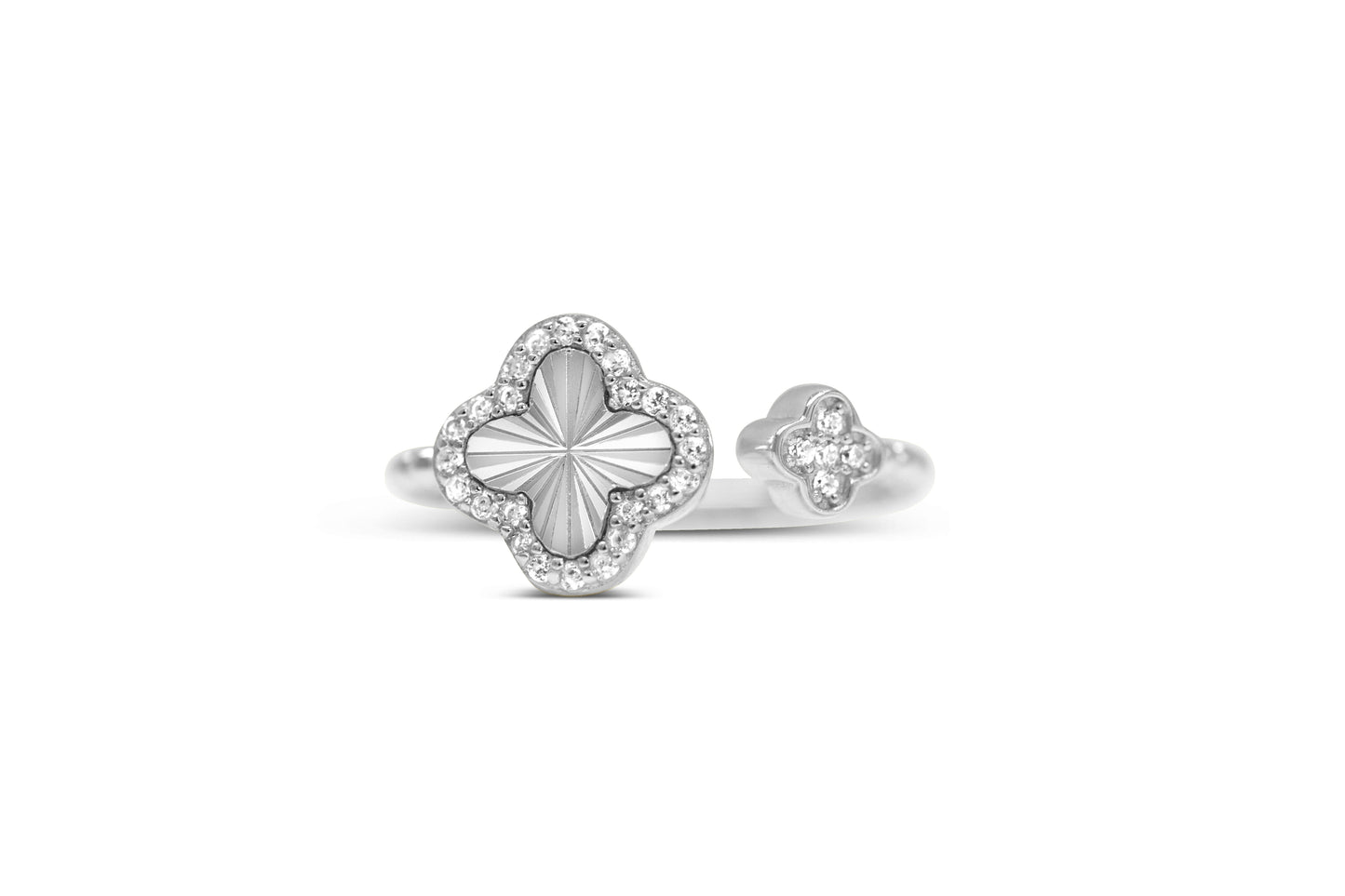 It Fits! - Shine Bright Clover Cuff Ring
