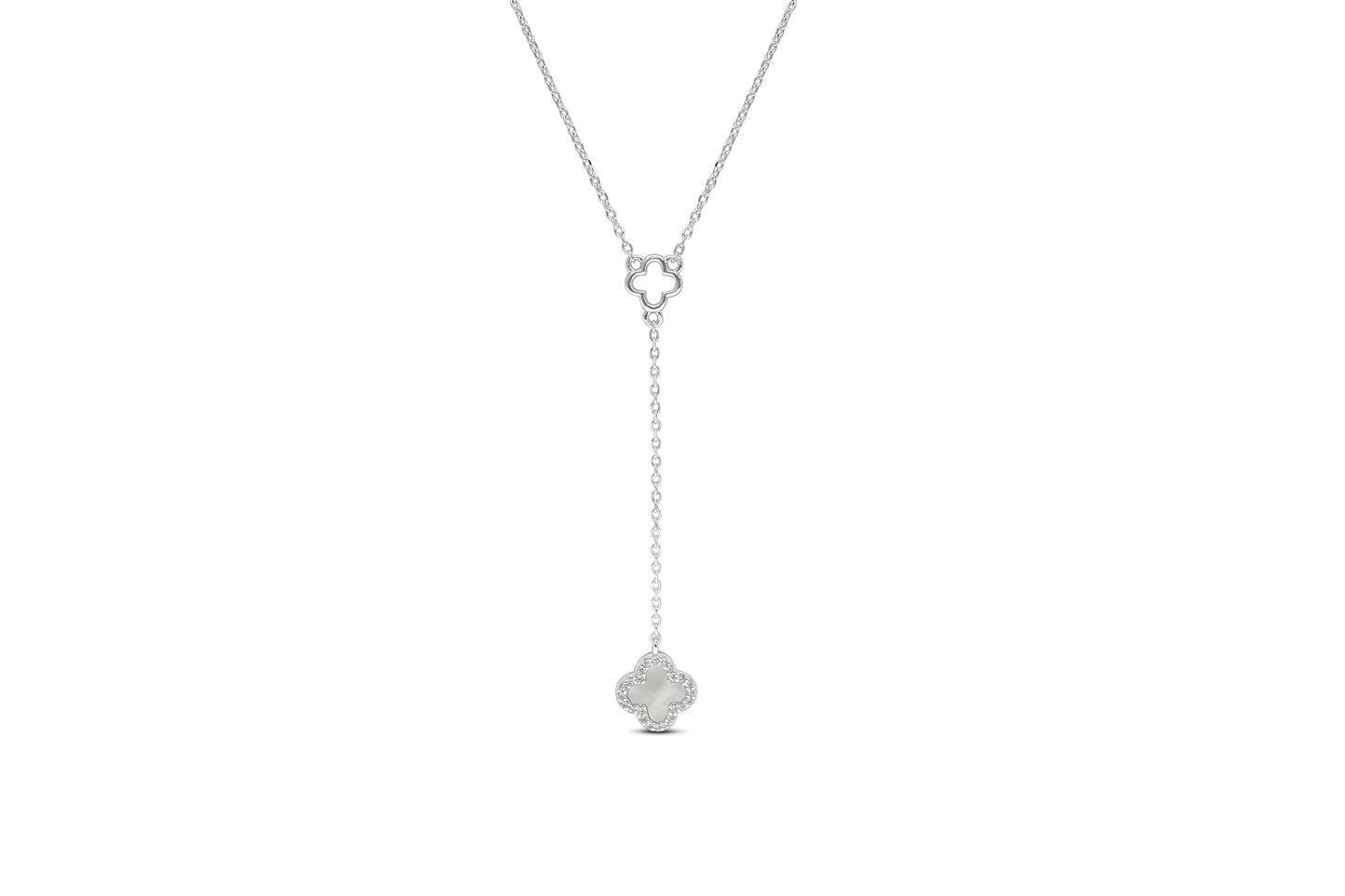 Open Clover with MOP Clover Necklace