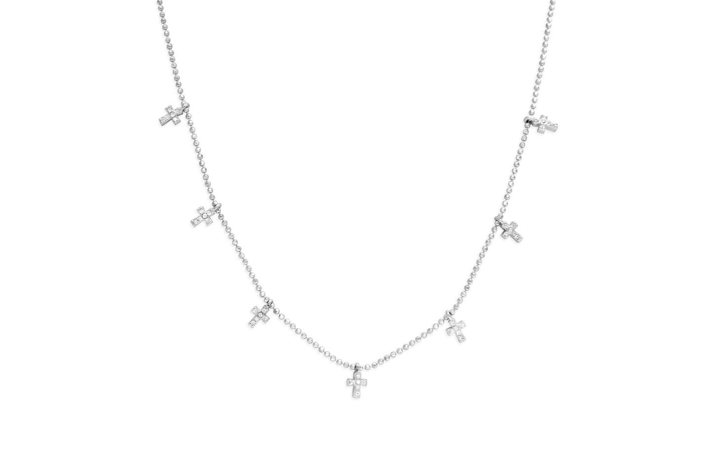 CZ Mini Cross Necklace