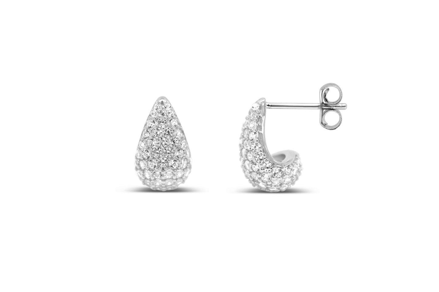 Pave Dewdrop Stud Earring