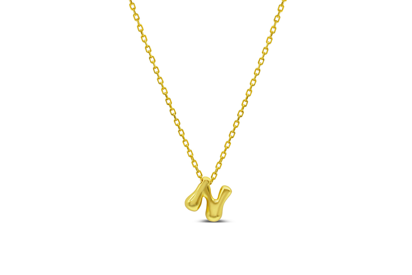 Lovable Bubble Initials Necklace