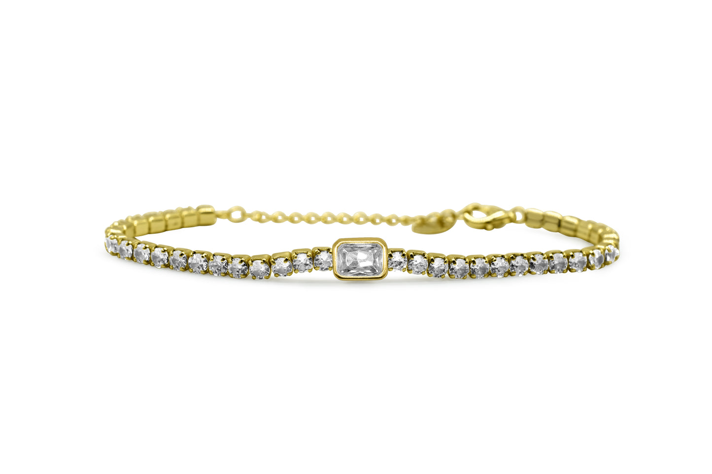 Classic Tennis with Bezel Baguette Bracelet