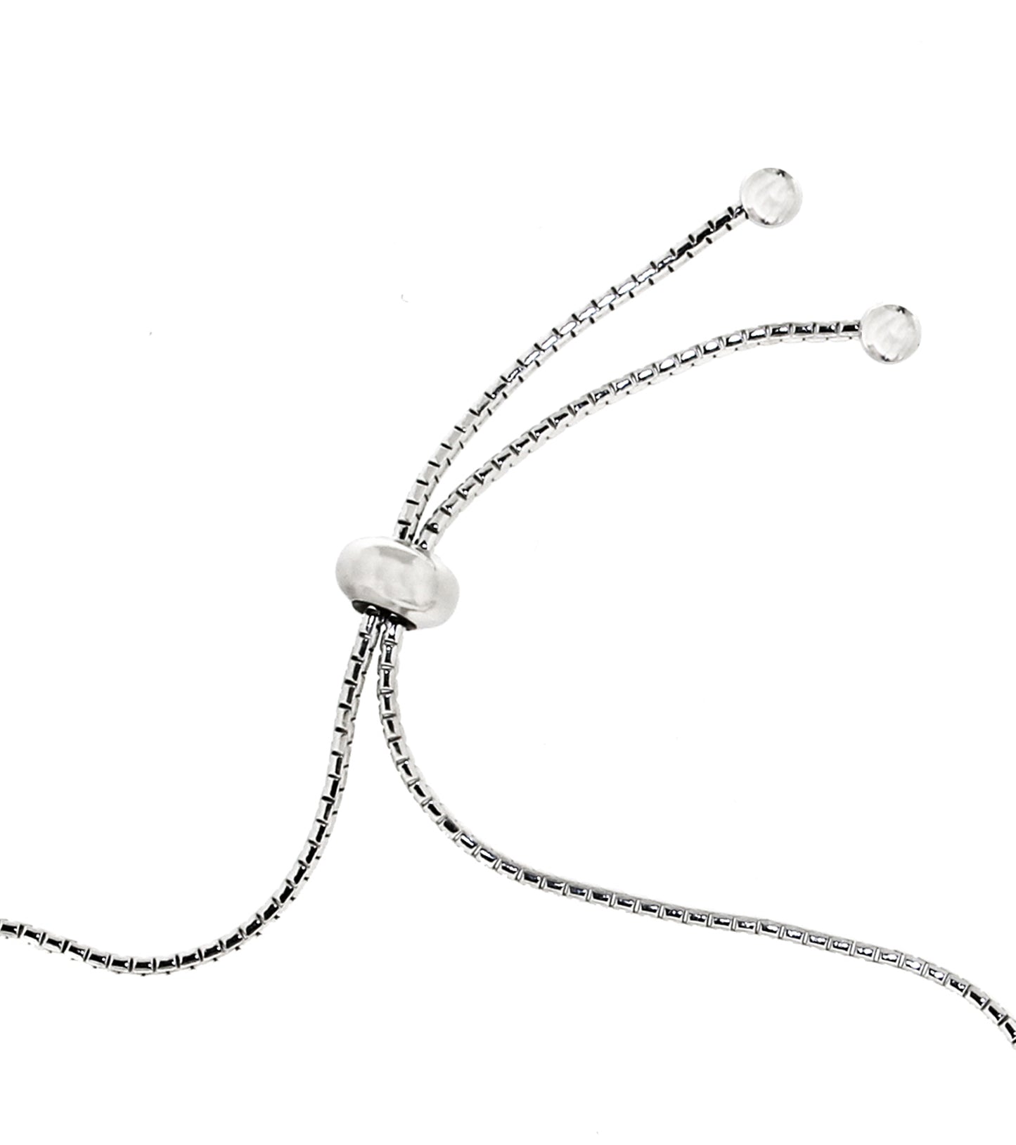 STERLING SILVER BEAD CZ. BRACELET W/ KEY CHARM