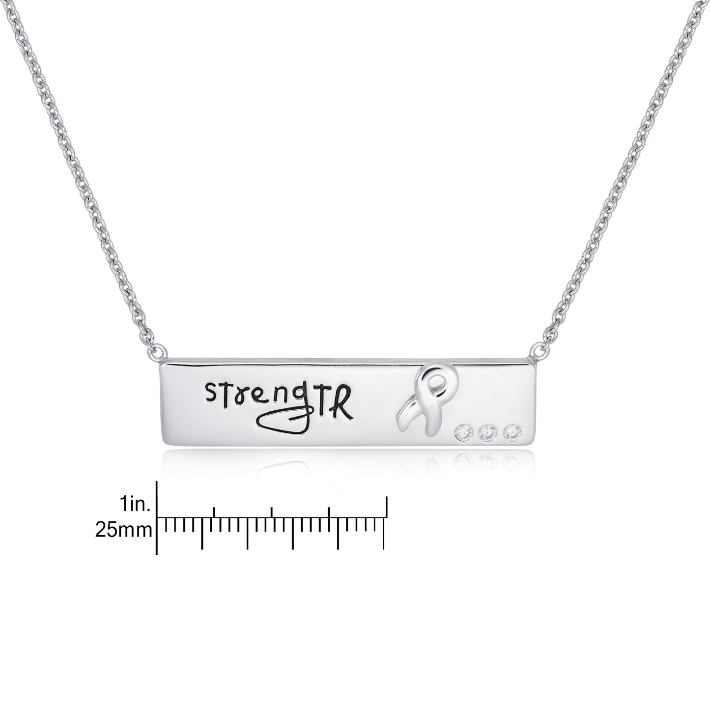 STERLING SILVER STRENGH PLAQUE