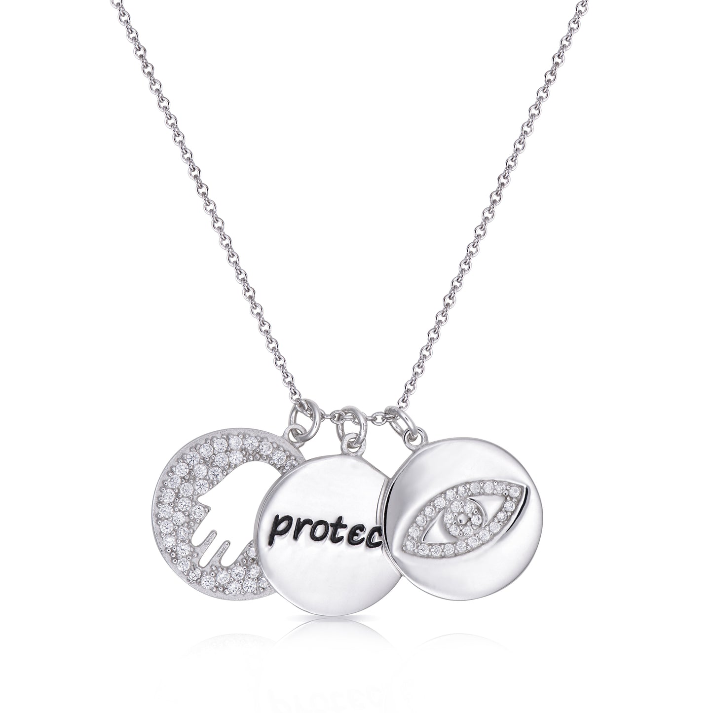 STERLING SILVER PROTECT NECKLACE