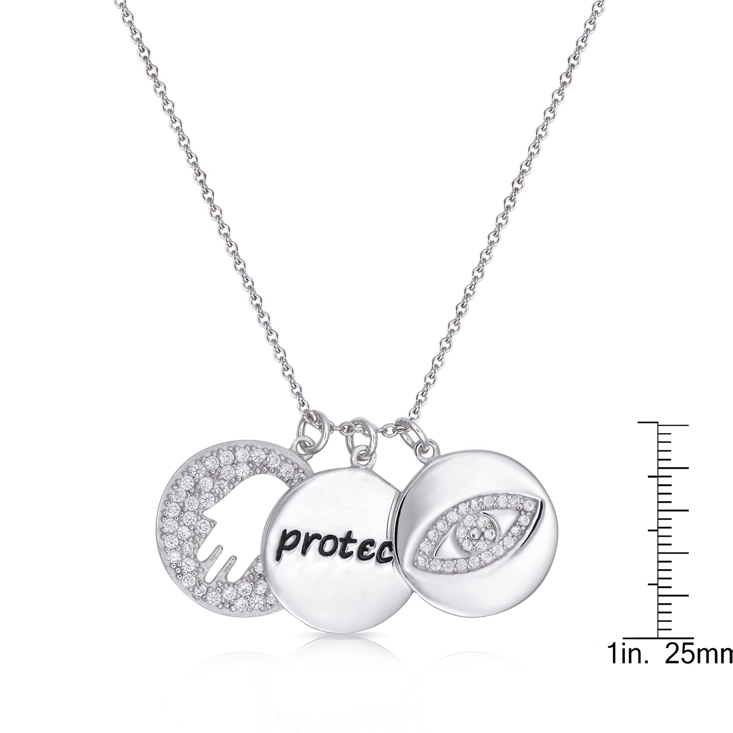 STERLING SILVER PROTECT NECKLACE