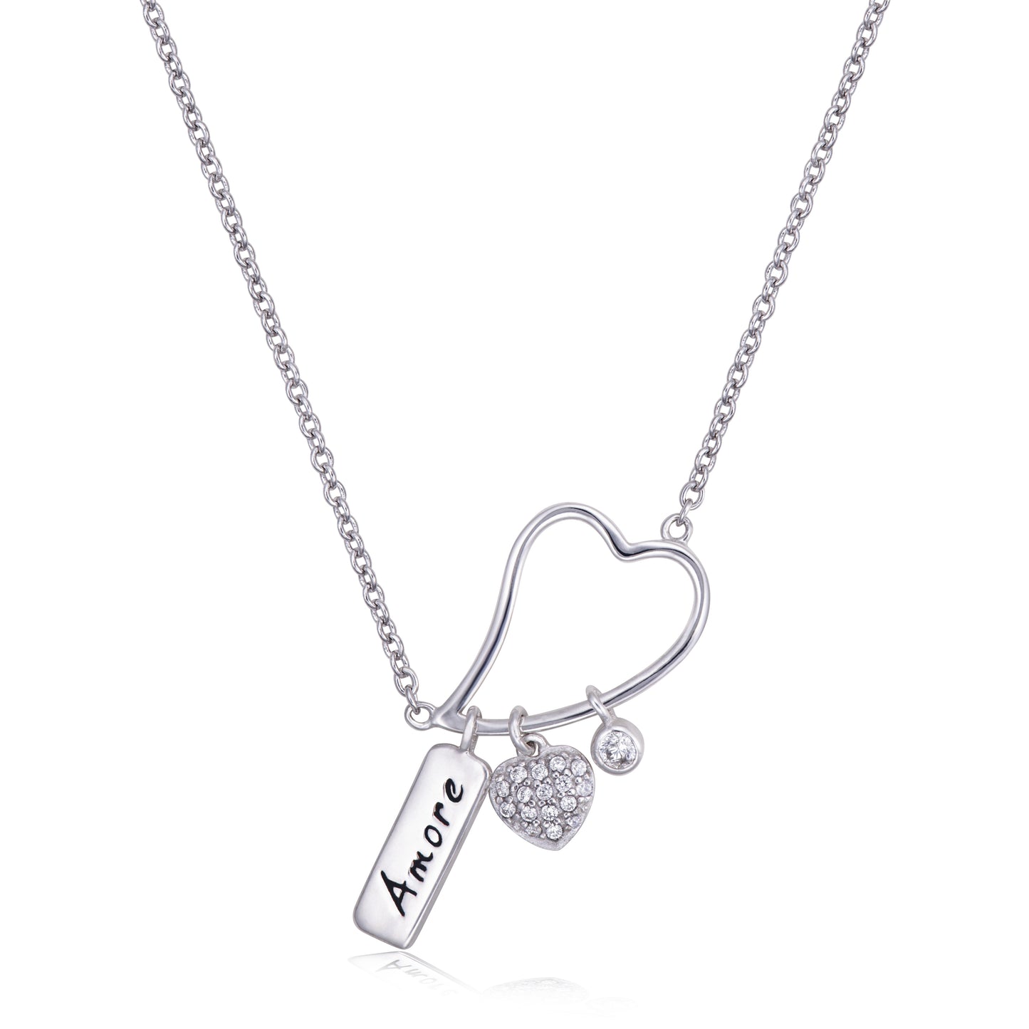 STERLING SILVER AMORE NECKLACE