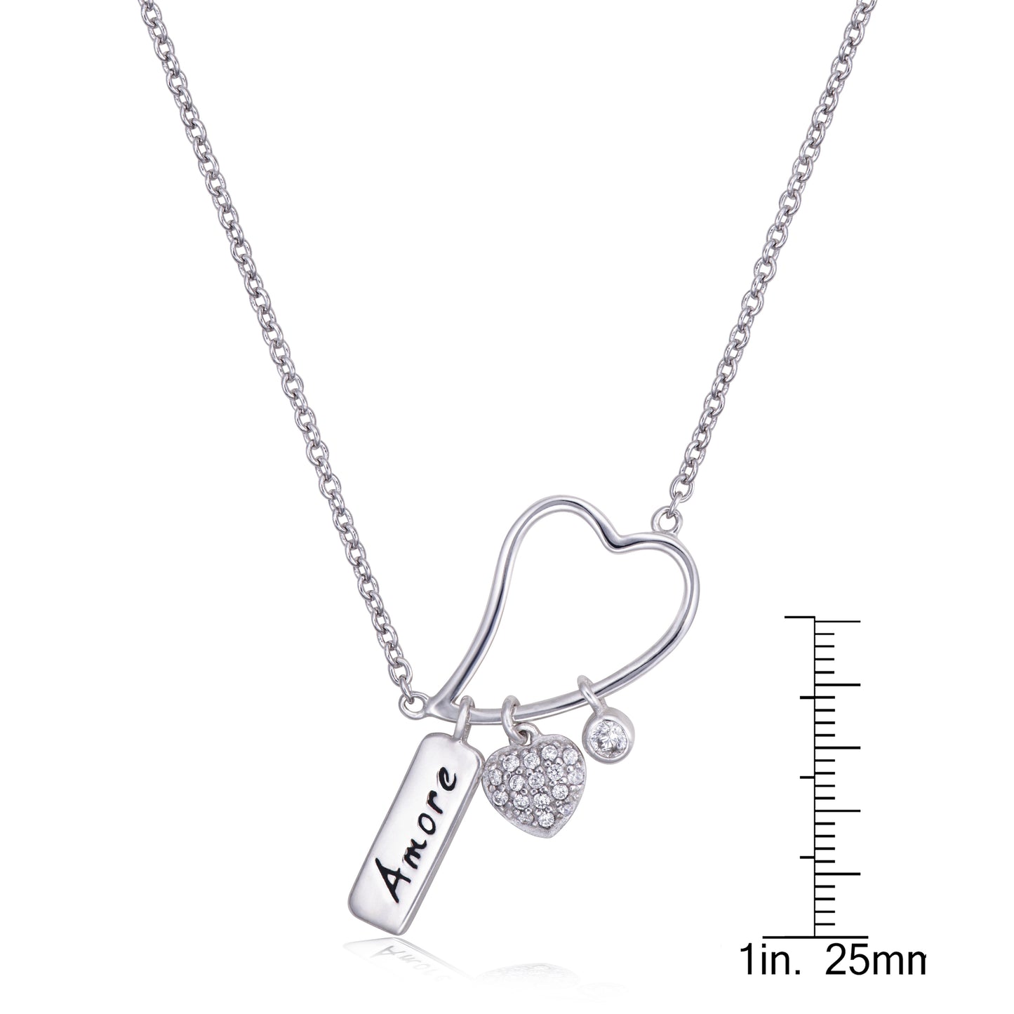 STERLING SILVER AMORE NECKLACE