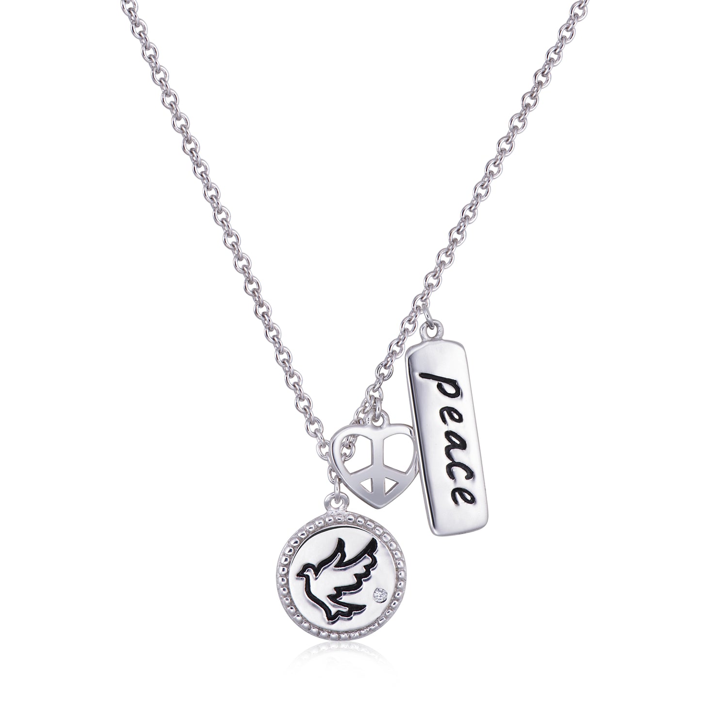 STERLING SILVER PEACE NECKLACE