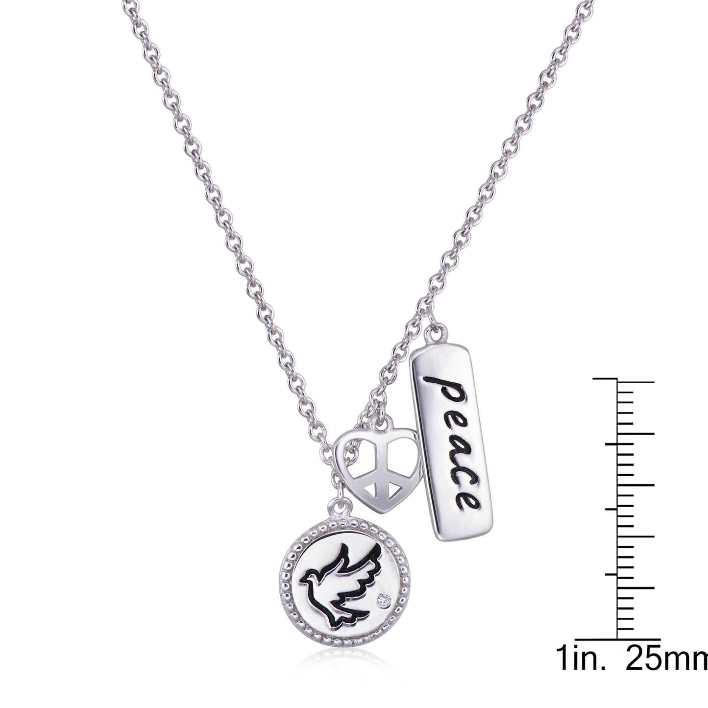 STERLING SILVER PEACE NECKLACE
