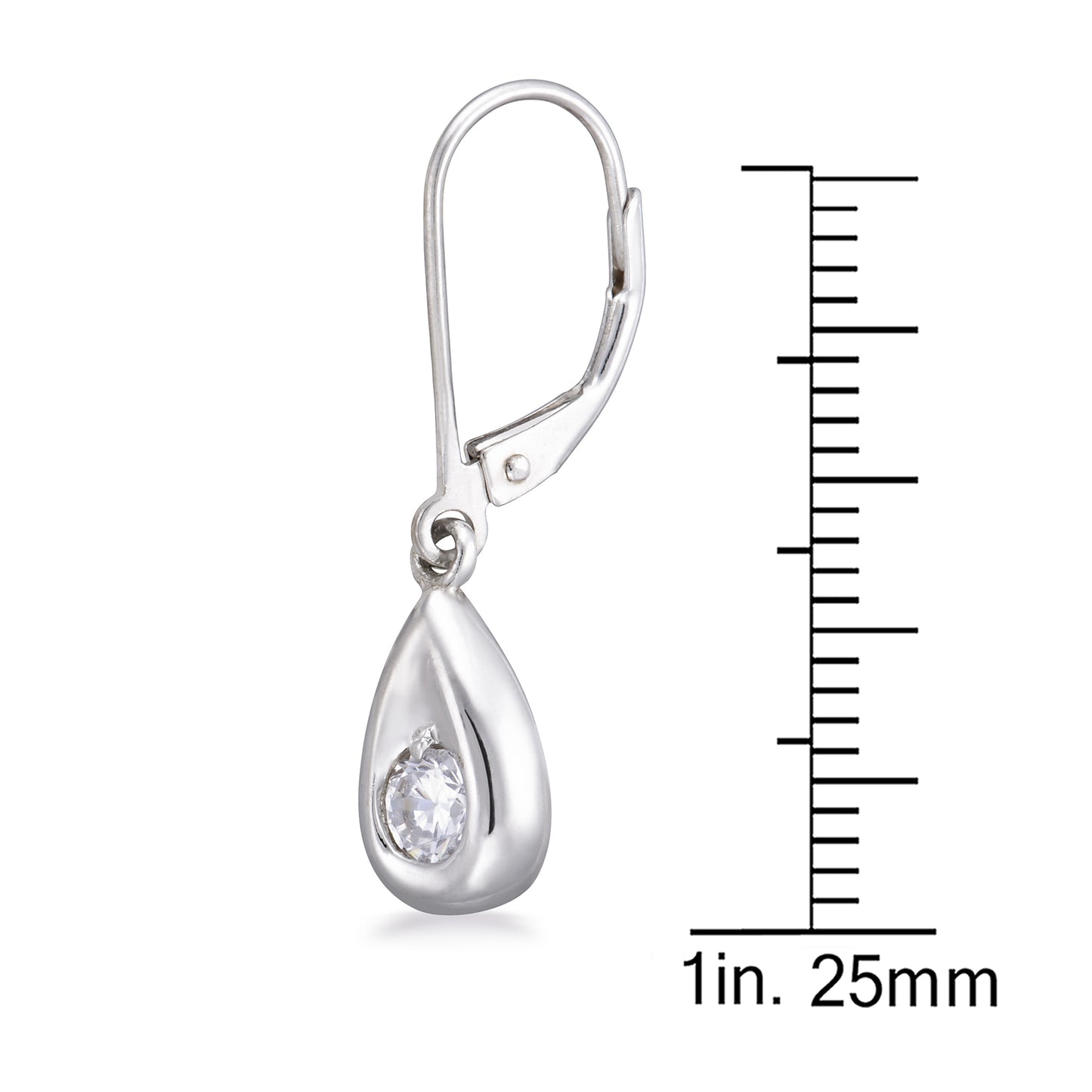STERLING SILVER CZ EARRING