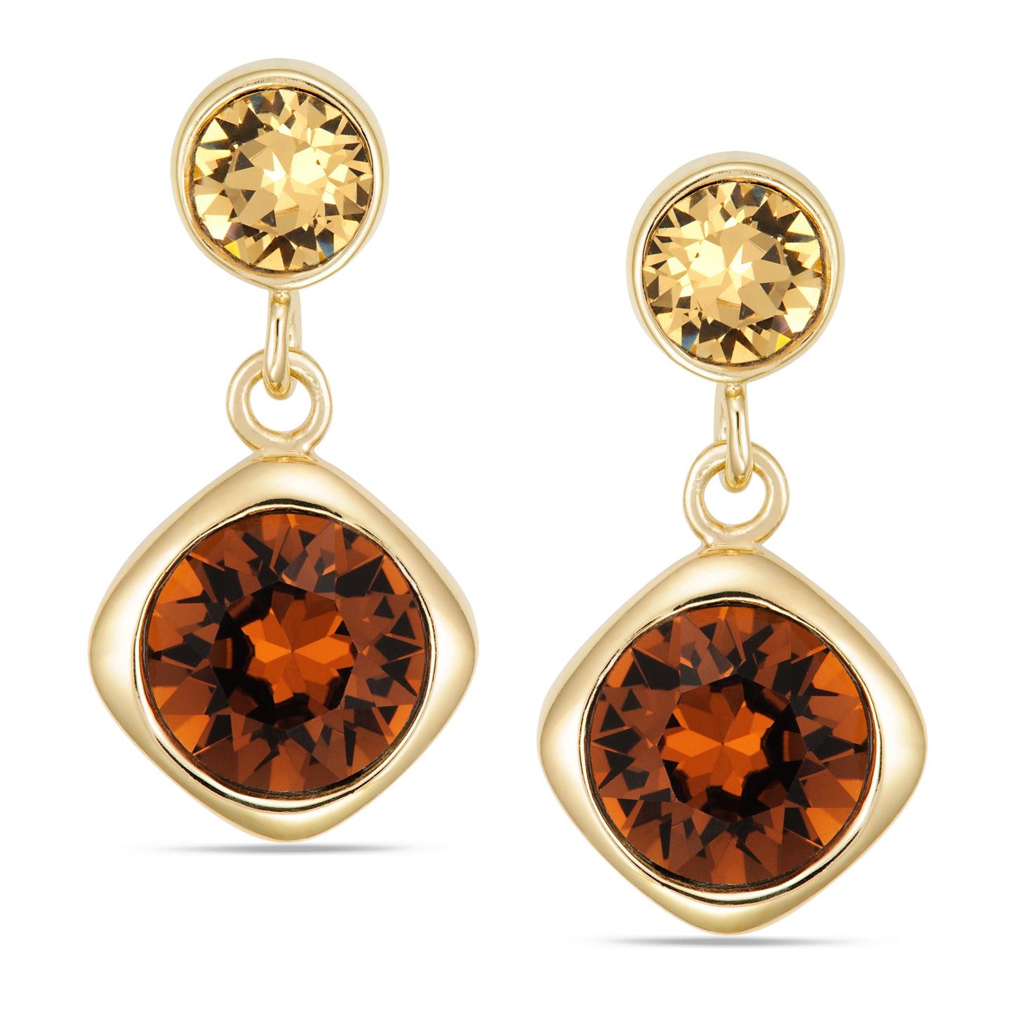 STERLING SILVER/GOLD PLATED DROP EARRINGS