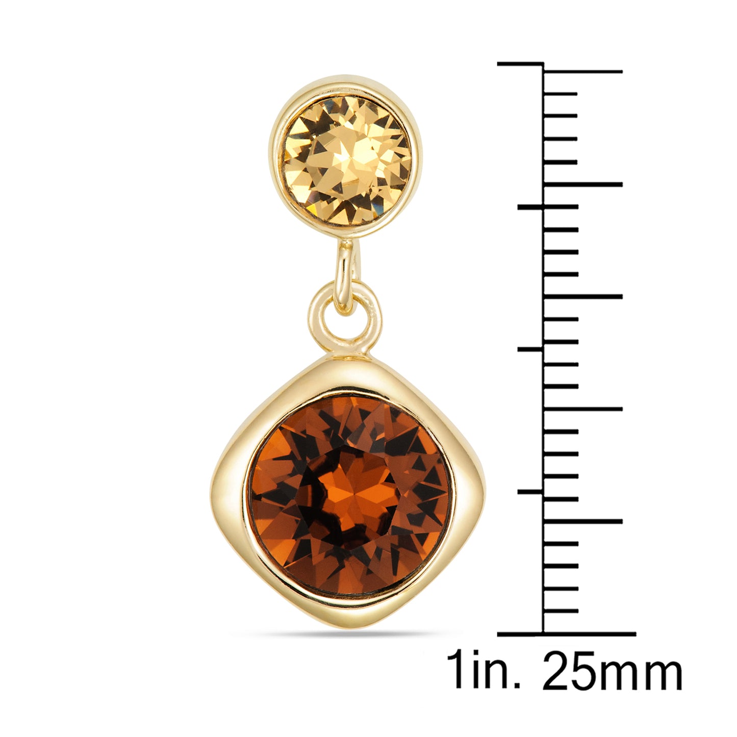 STERLING SILVER/GOLD PLATED DROP EARRINGS