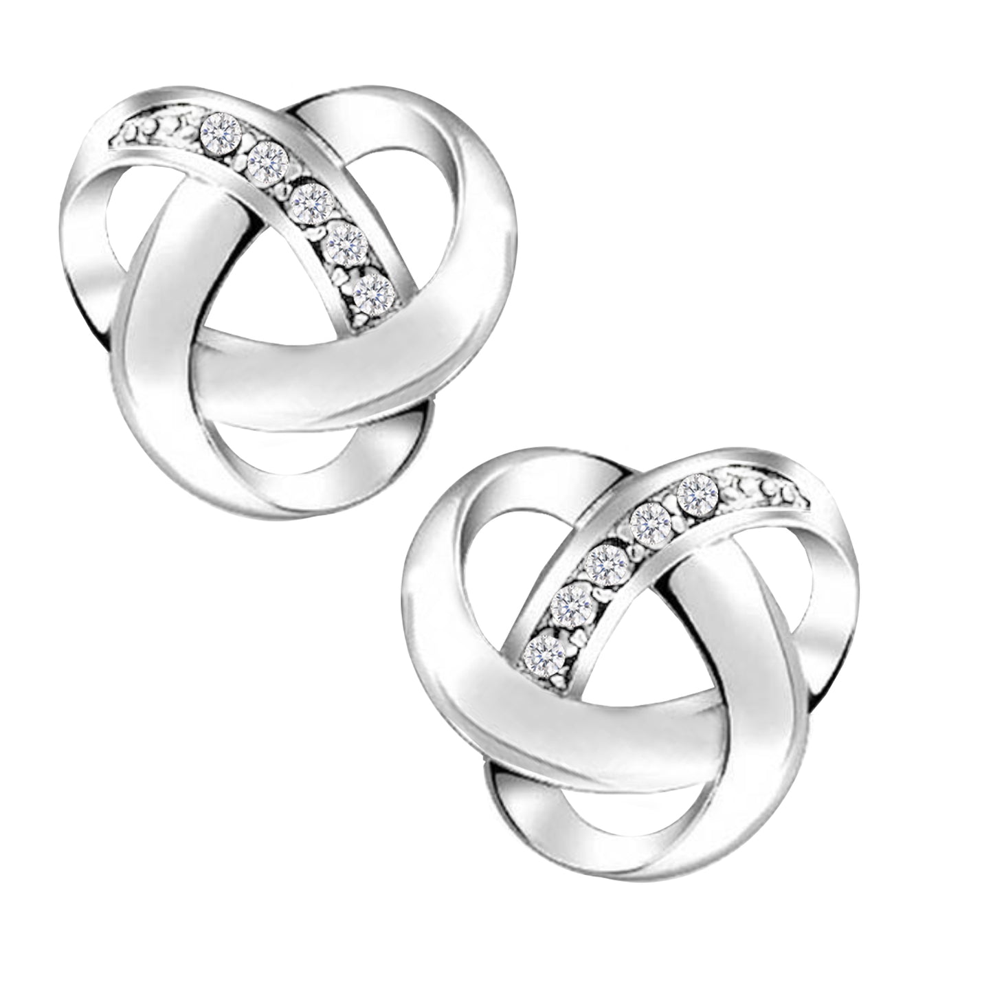 STERLING SILVER SILVER MARCASITE LOVE KNOT