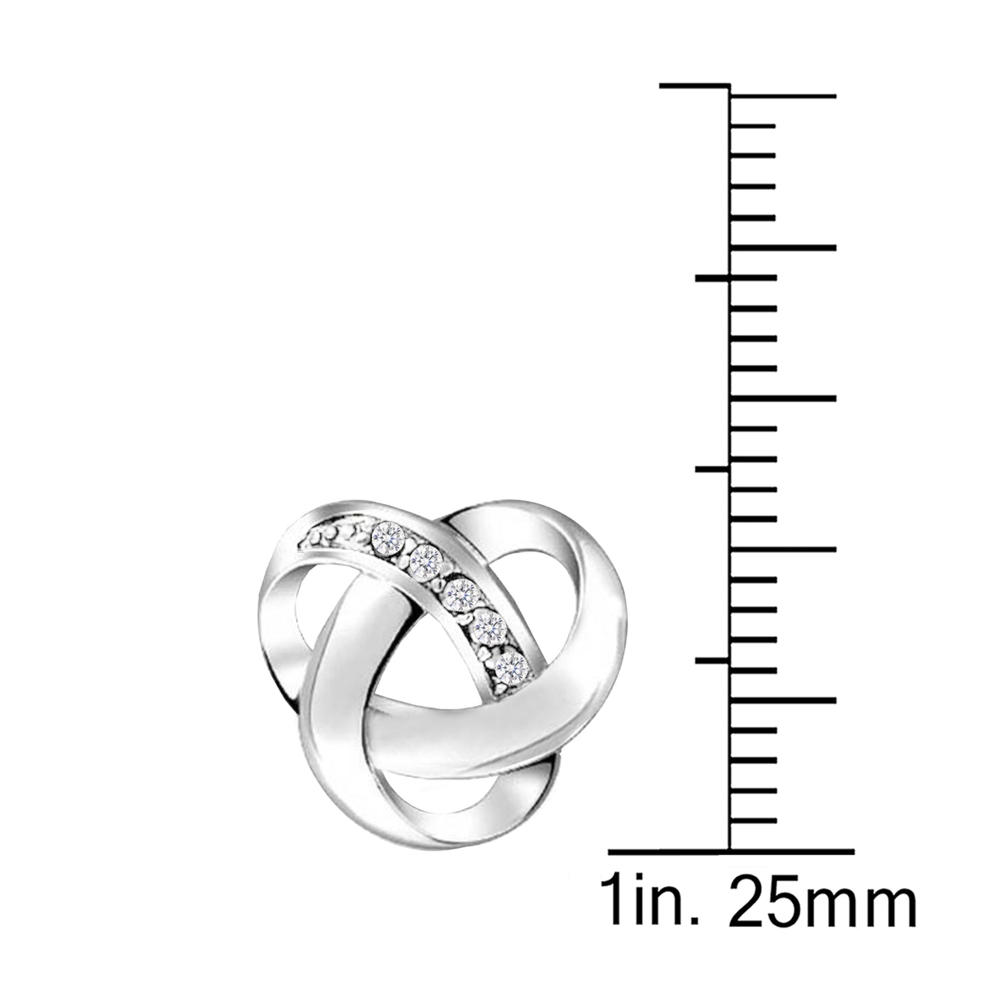 STERLING SILVER SILVER MARCASITE LOVE KNOT