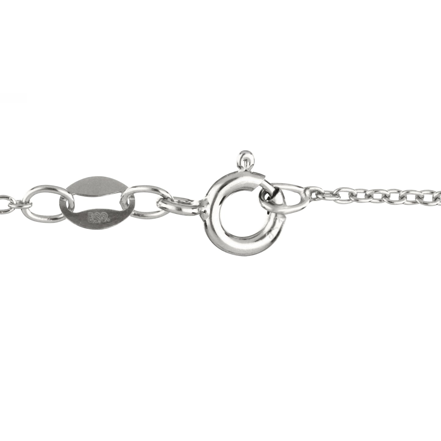 S/S 6MM ROUND CZ PENDANT ON 18" CHAIN