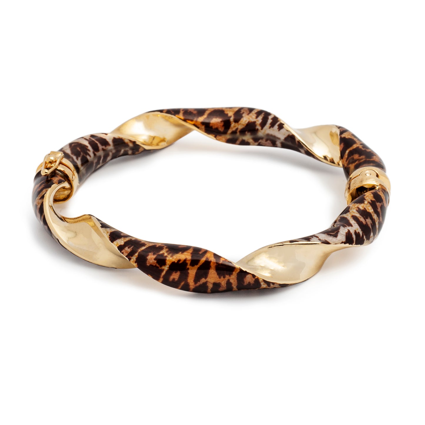 Dark Leopard Twisted Bangle