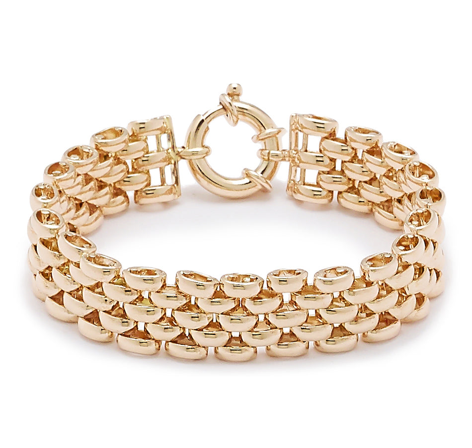 8" 5 Row Yellow Pantera Bracelet