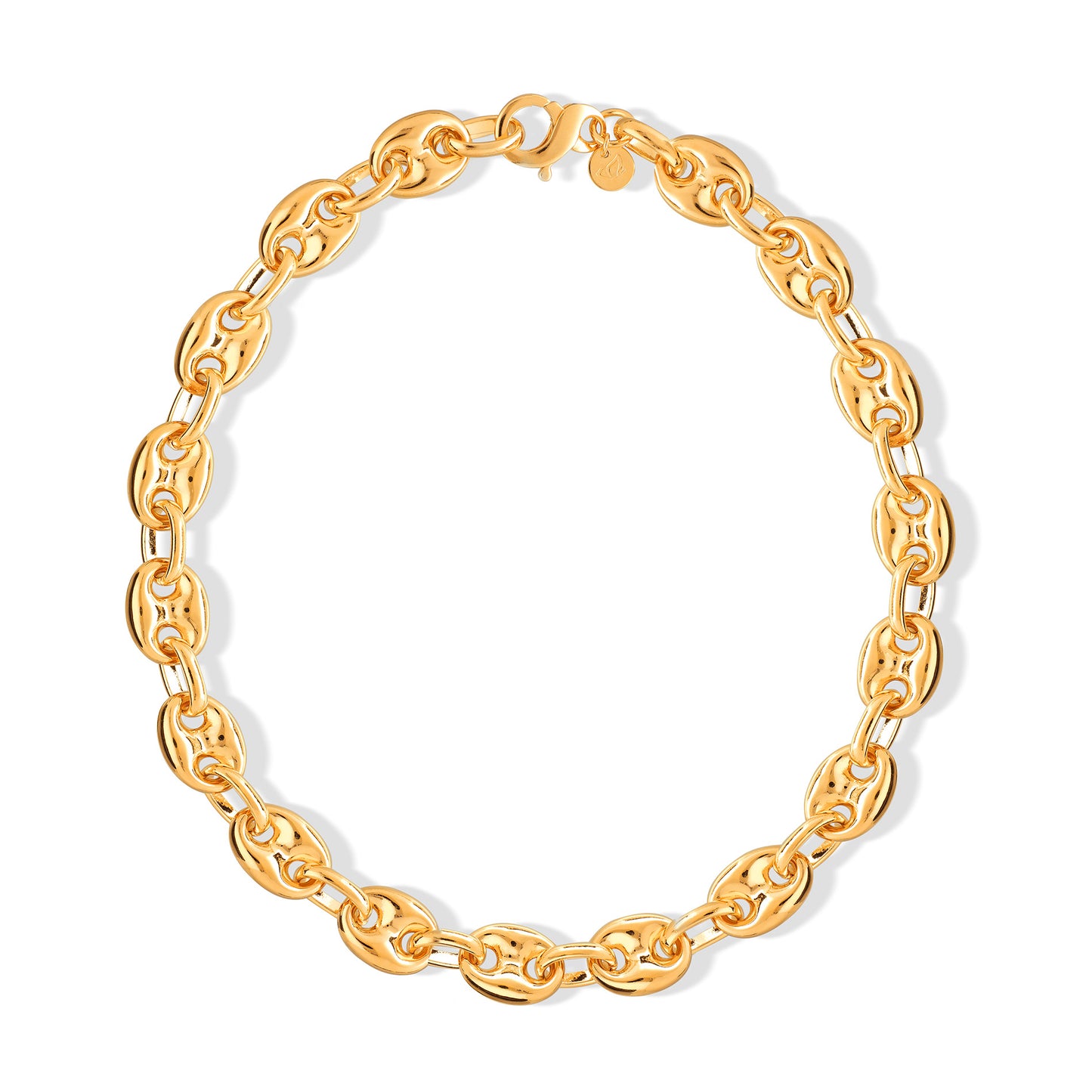 Large Puffed Marine Link Necklace