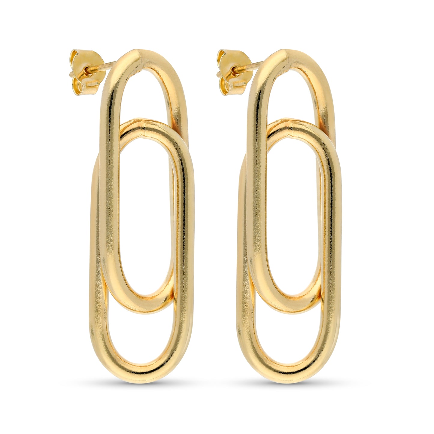 Large Paperclip Stud Earrings