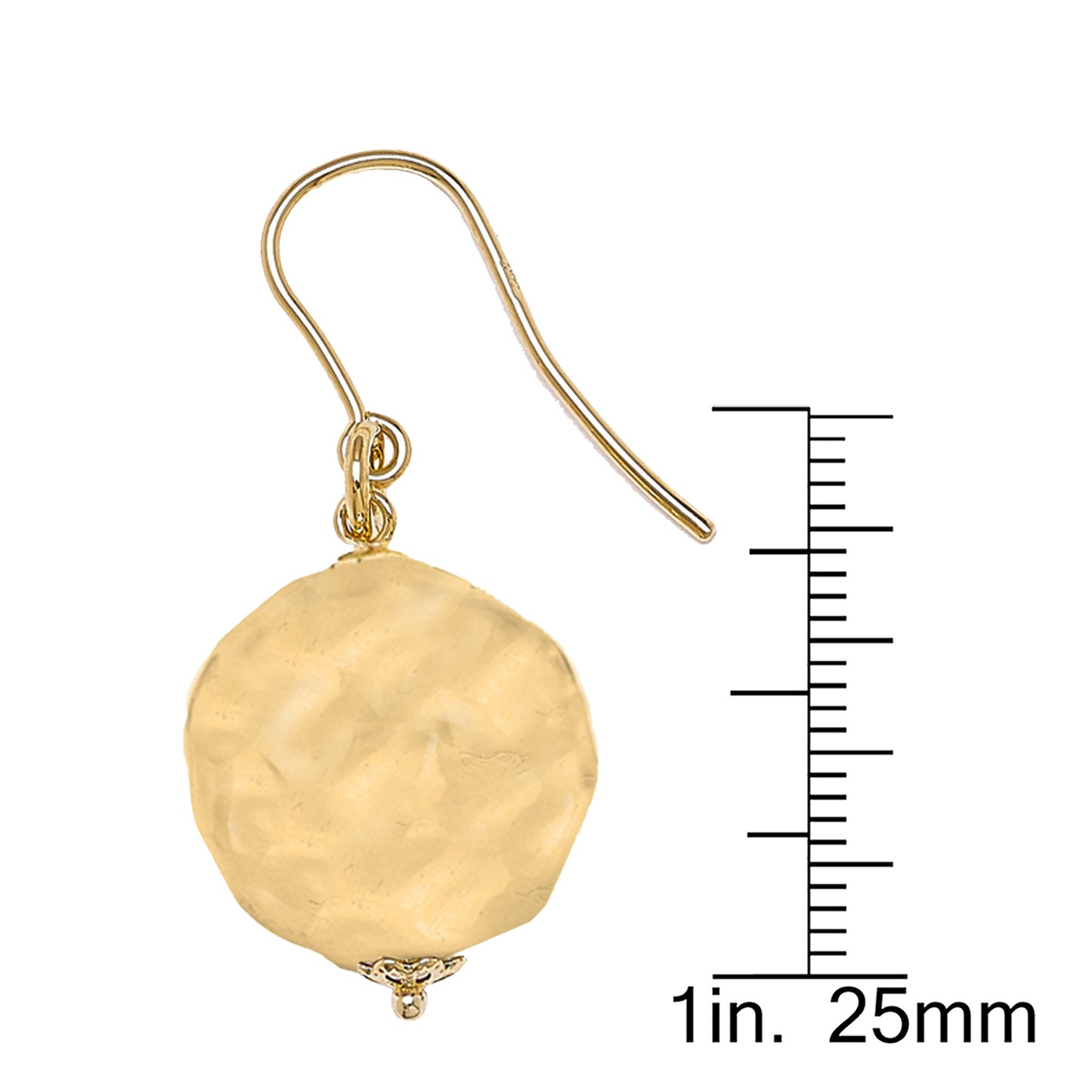 Hammered Large Bead Earrings