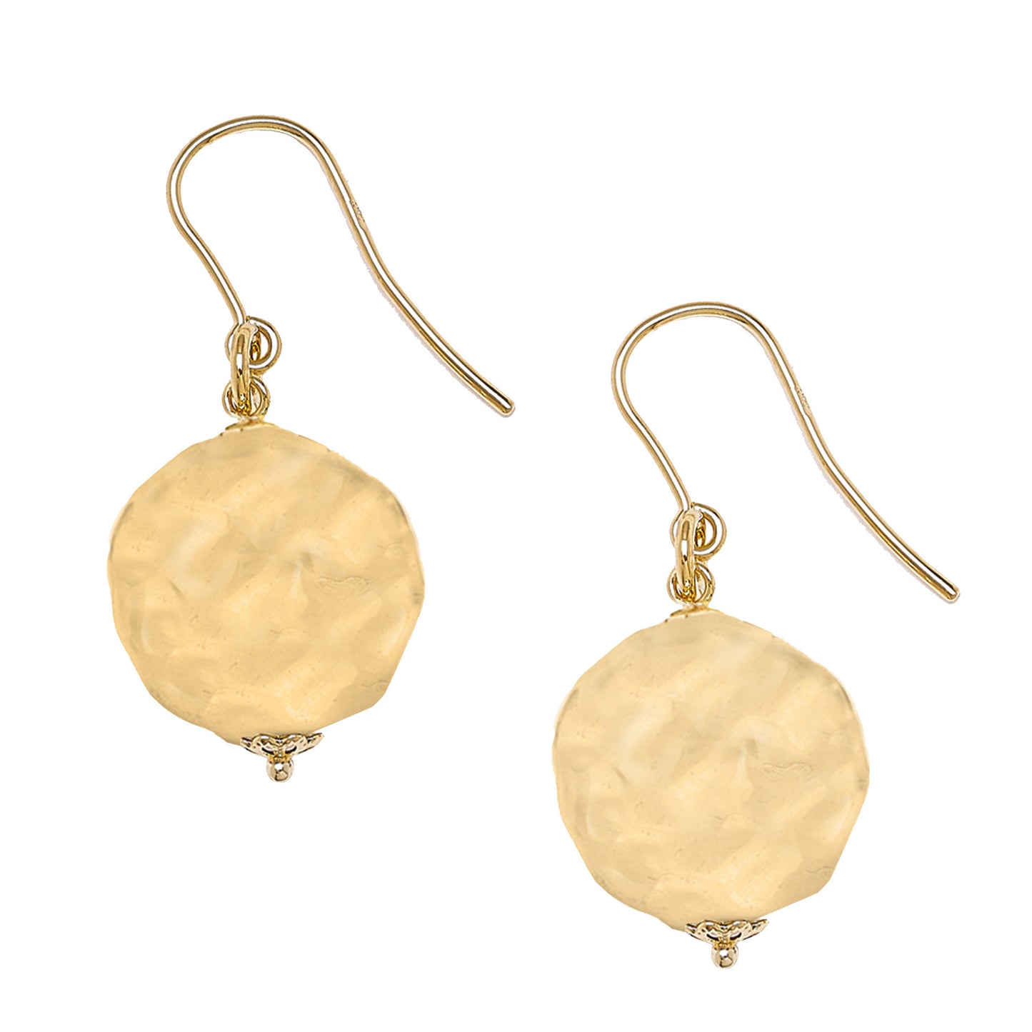 Hammered Large Bead Earrings