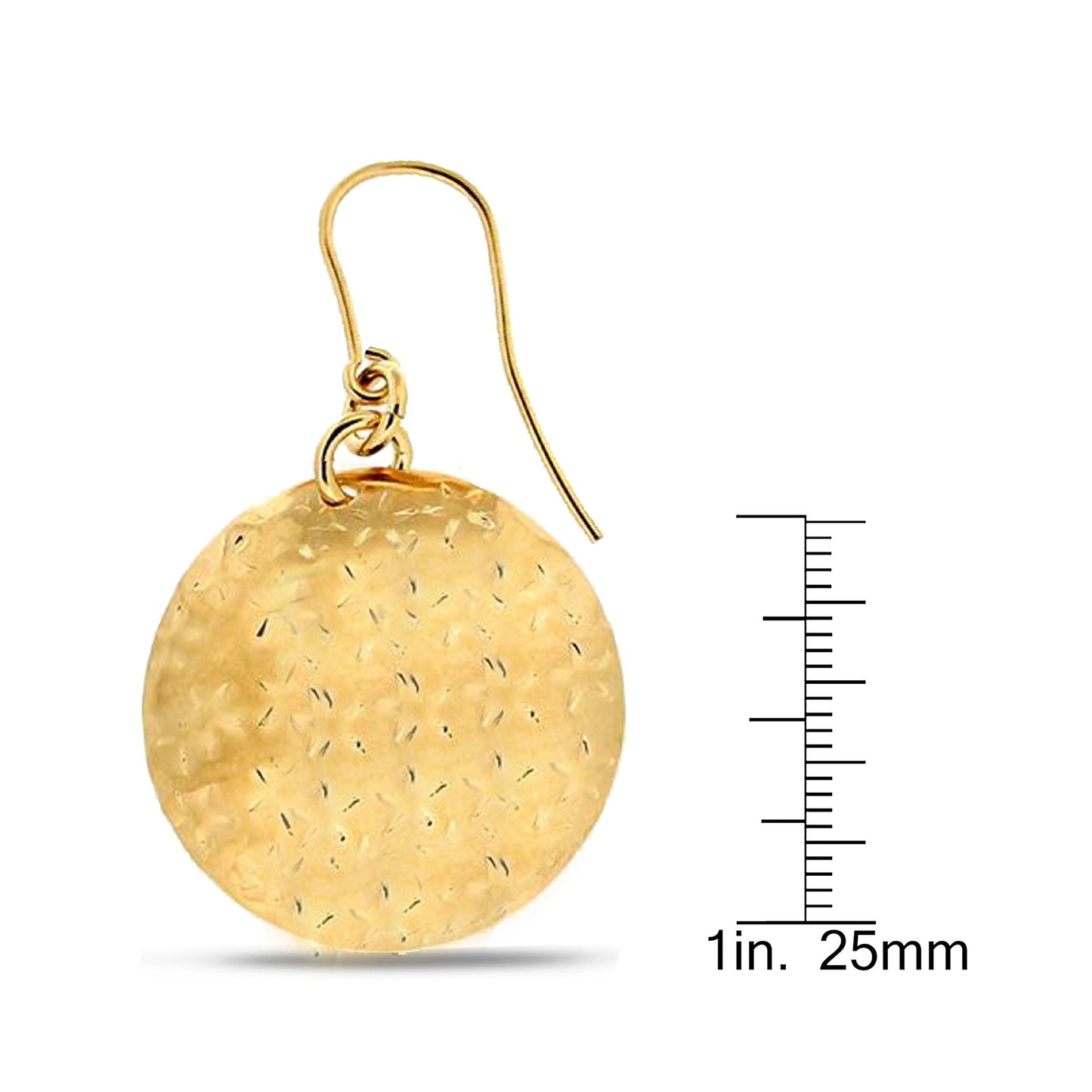 Single Hammered Texture Drop Earring