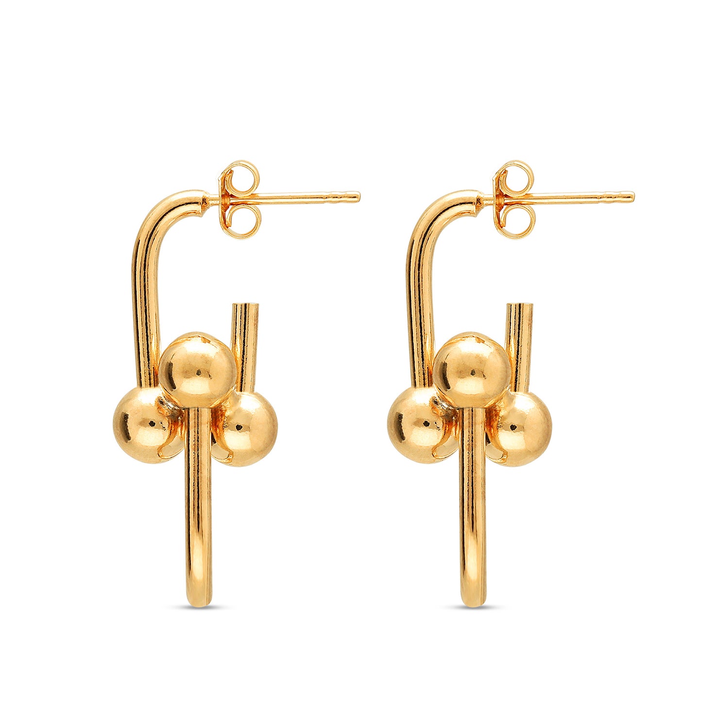 Hardware Linked Stud Earrings
