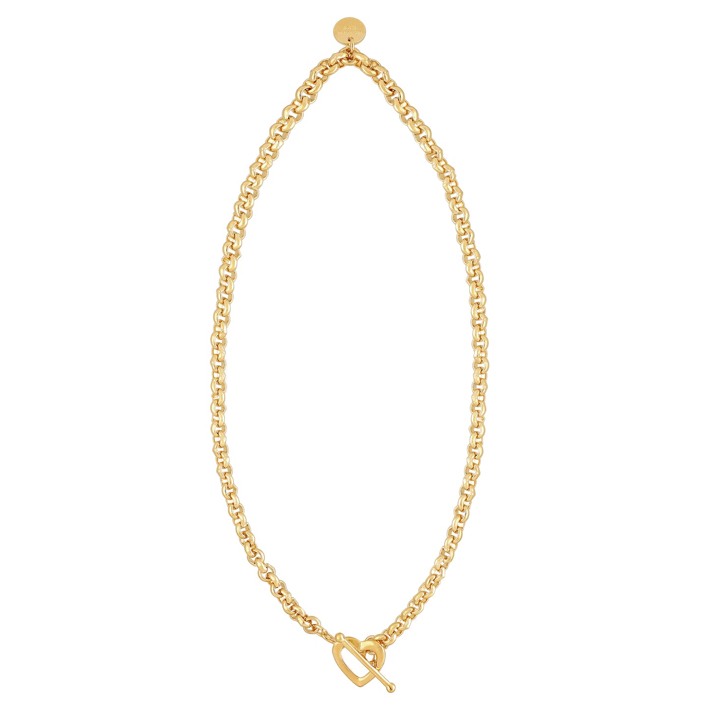 Rolo Link Heart Toggle Necklace