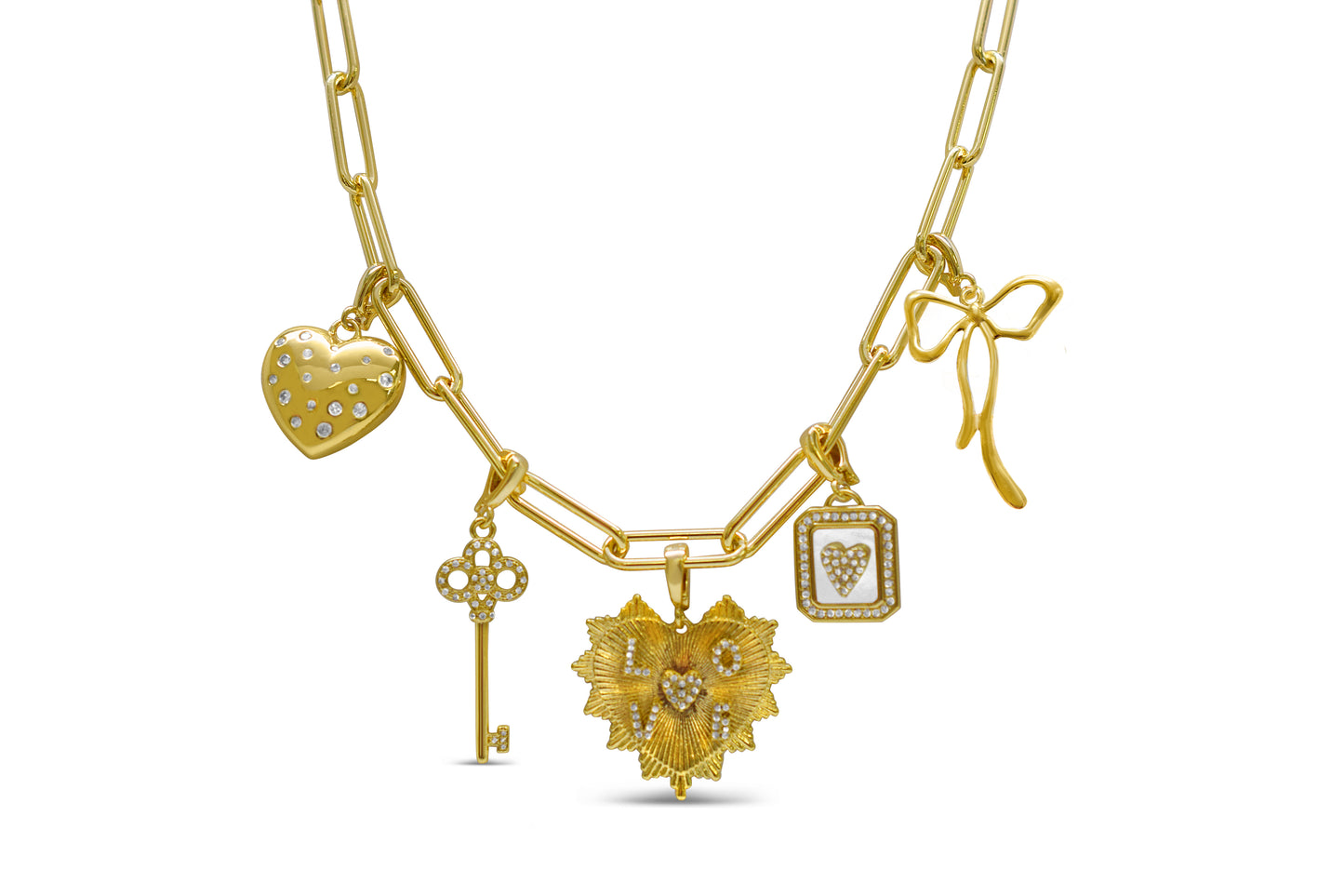 Key to my Heart Pre-made Charm Necklace