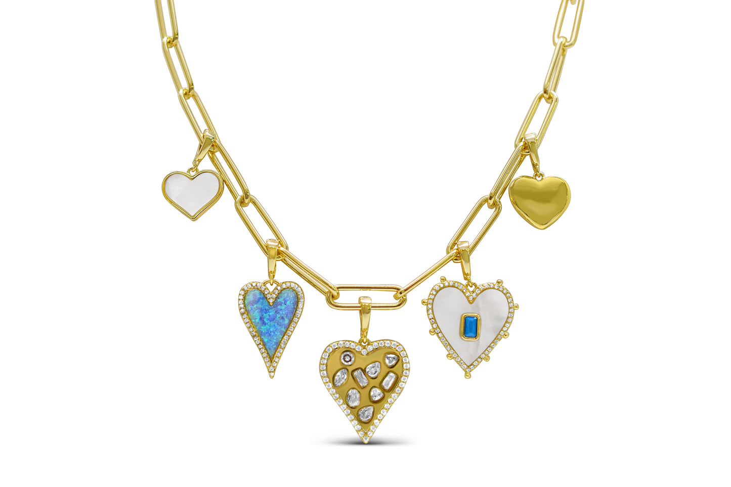 Amour Amour Hearts Pre-made Charm Necklace