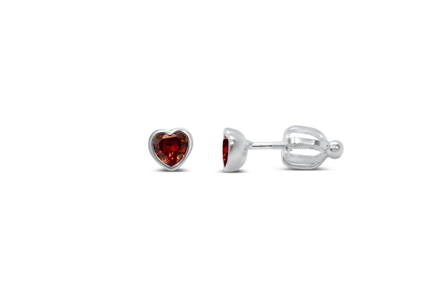 Bezel Heart Earring