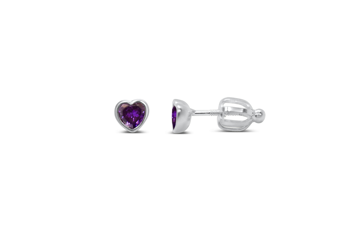 Bezel Heart Earring