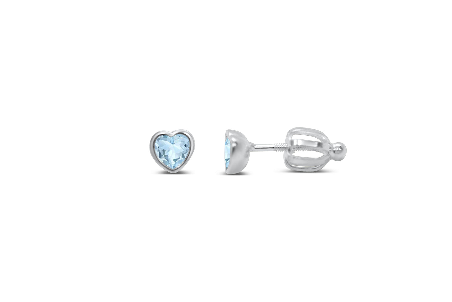 Bezel Heart Earring