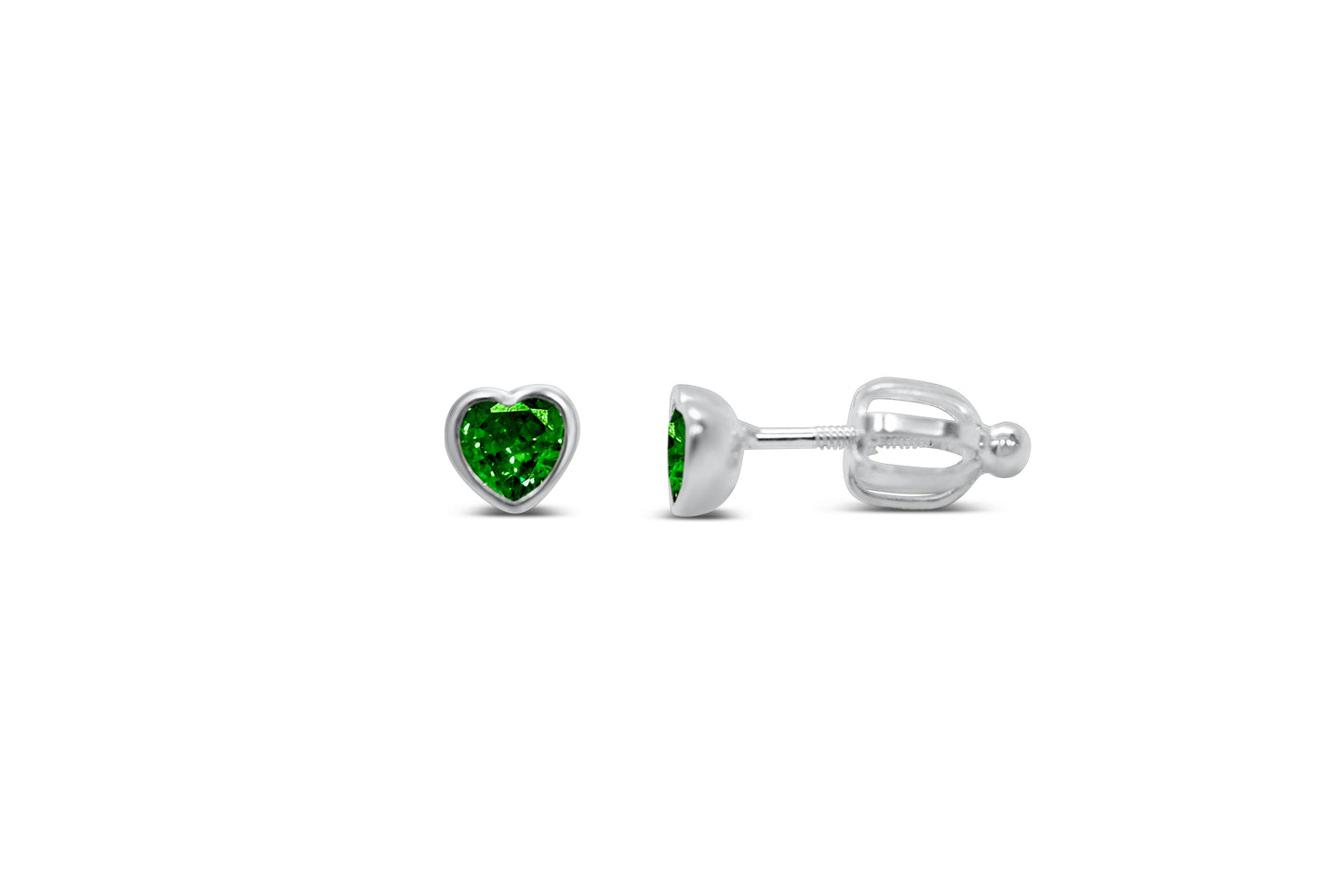 Bezel Heart Earring