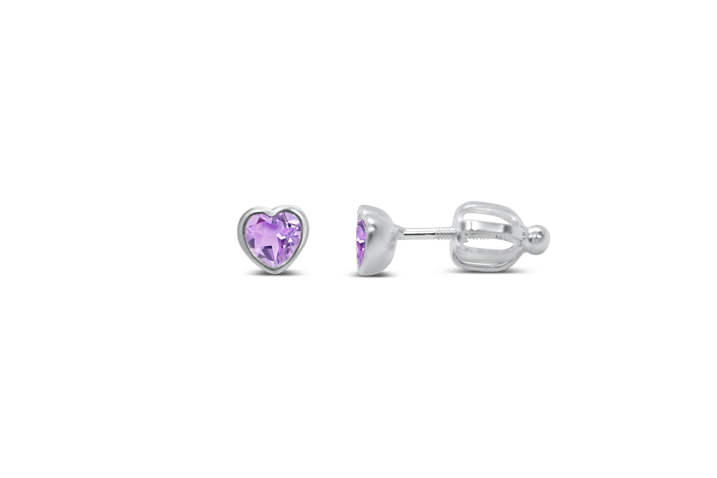 Bezel Heart Earring