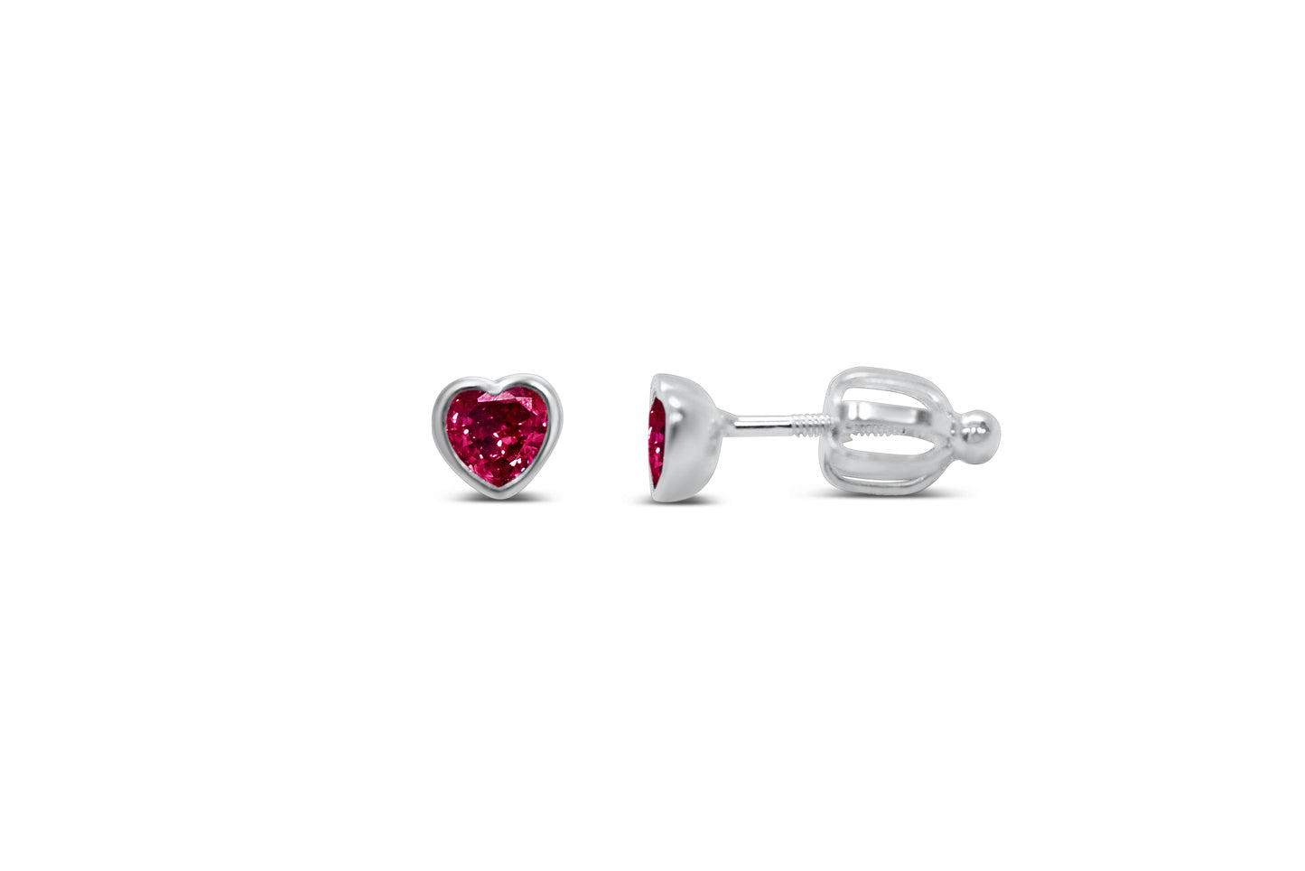Bezel Heart Earring