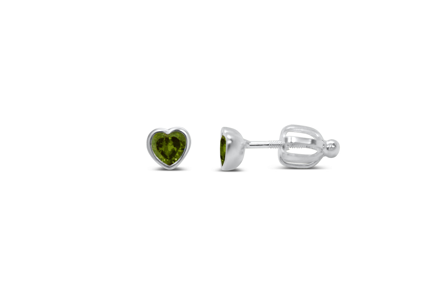 Bezel Heart Earring