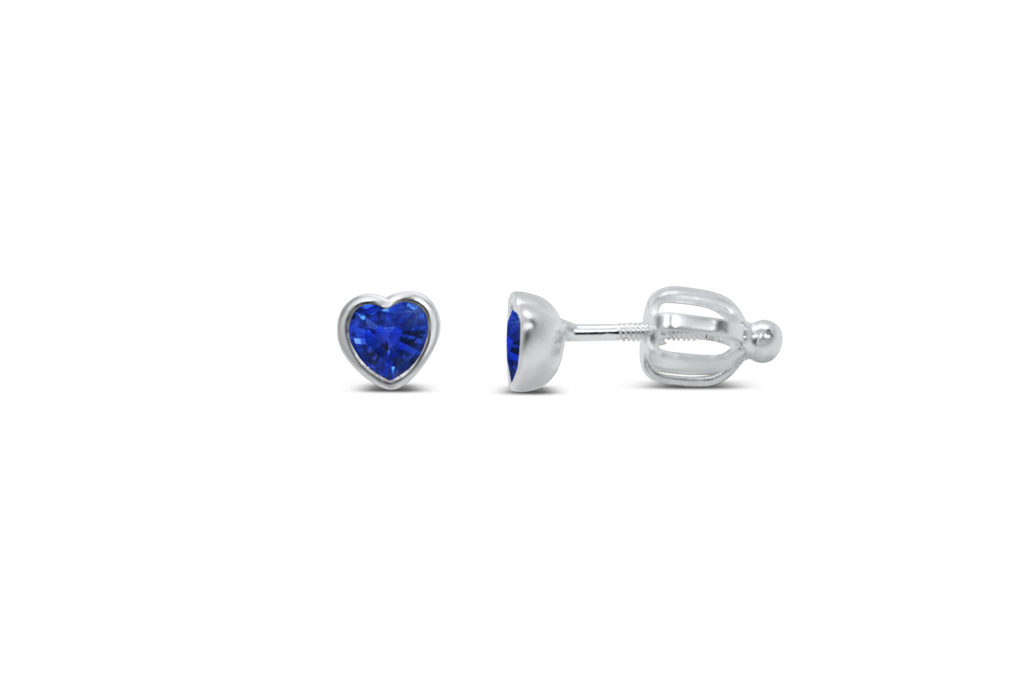 Bezel Heart Earring