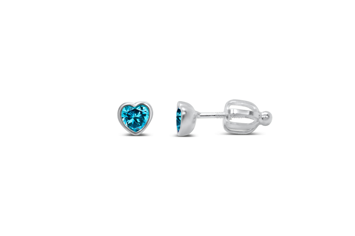 Bezel Heart Earring