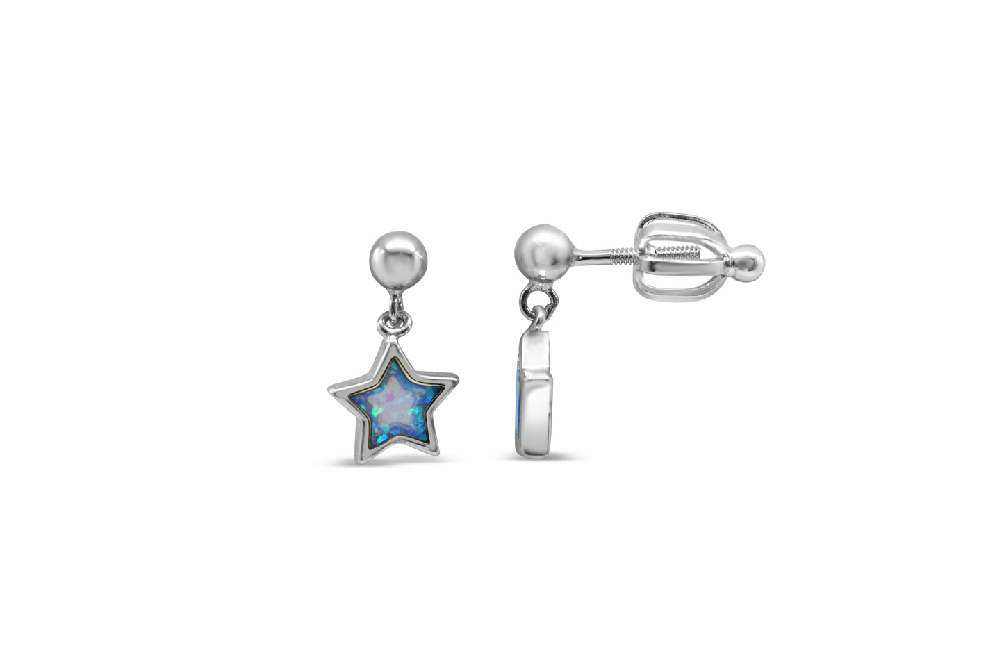 Single Star (Blue Opal) Earring