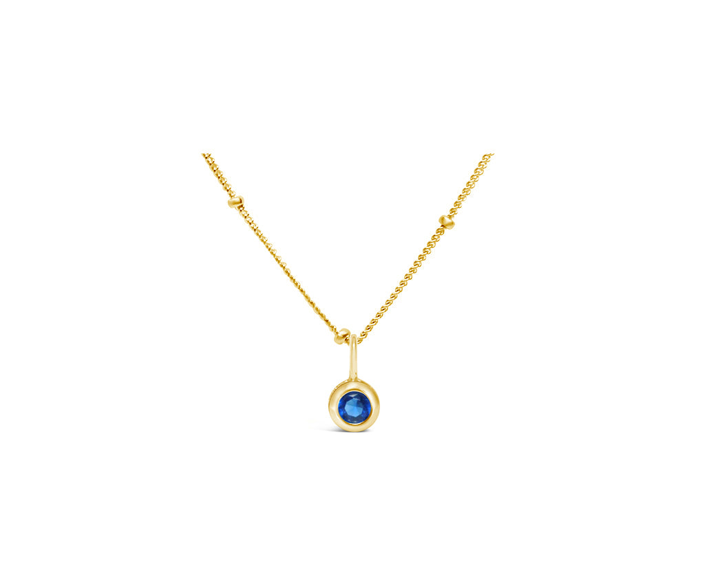 Cubic Zirconia Gold/Silver plated Bezel Necklace