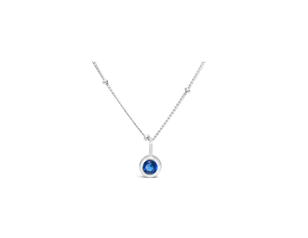 Cubic Zirconia Gold/Silver plated Bezel Necklace