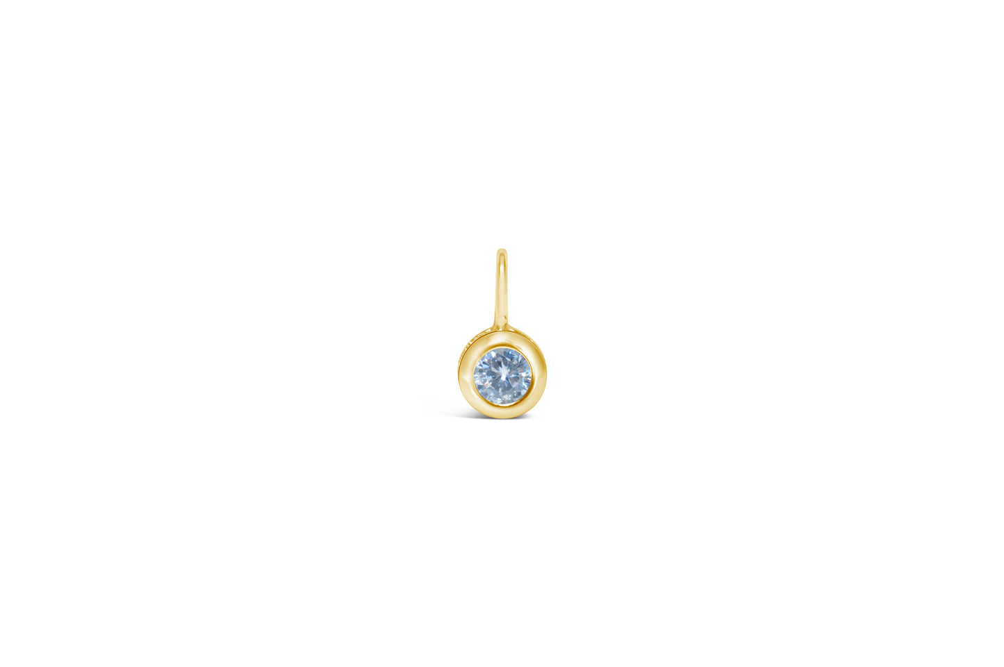Cubic Zirconia Gold/Silver plated Bezel Pendant
