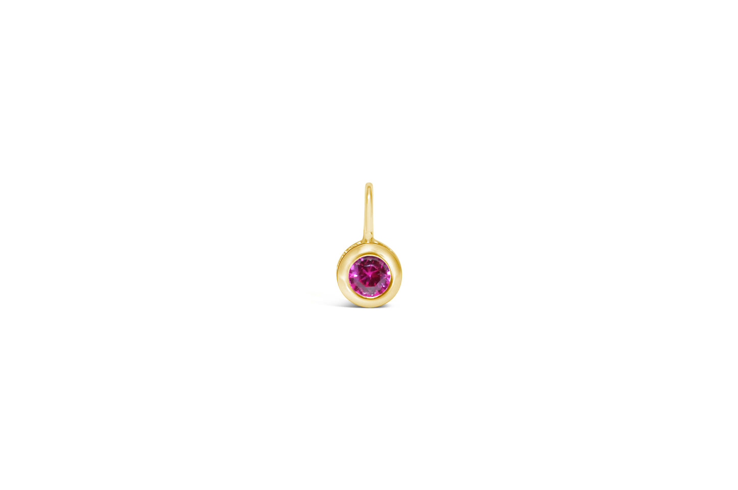 Cubic Zirconia Gold/Silver plated Bezel Pendant
