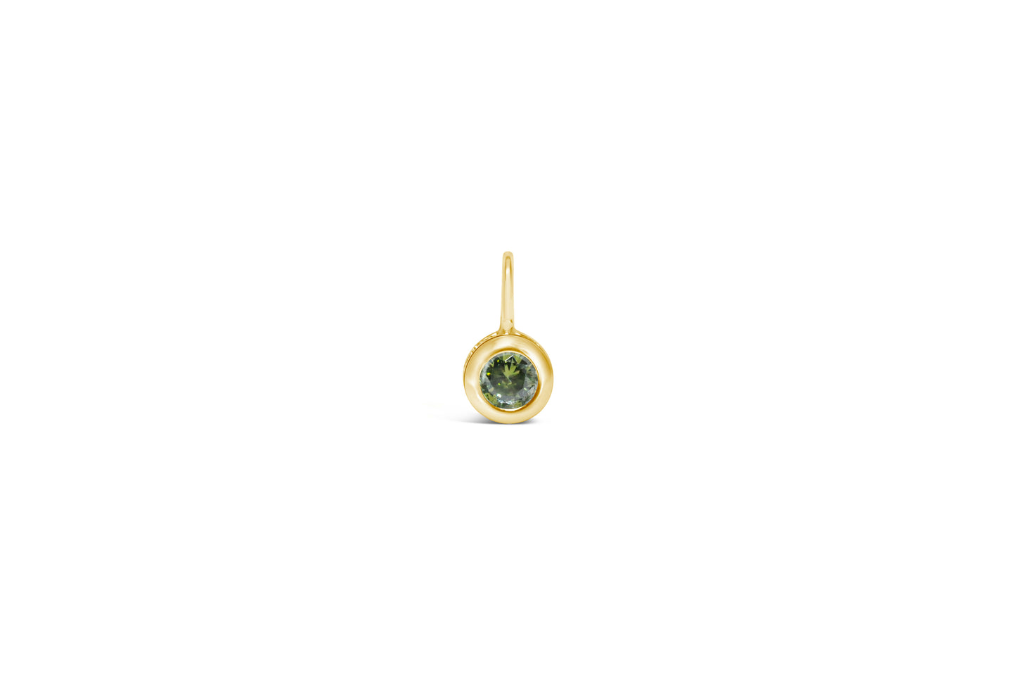 Cubic Zirconia Gold/Silver plated Bezel Pendant