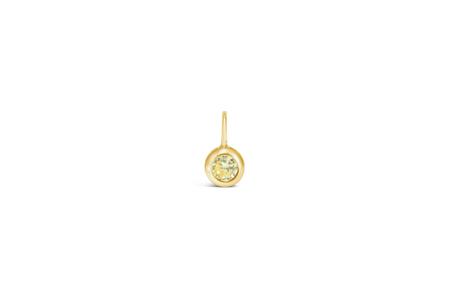 Cubic Zirconia Gold/Silver plated Bezel Pendant