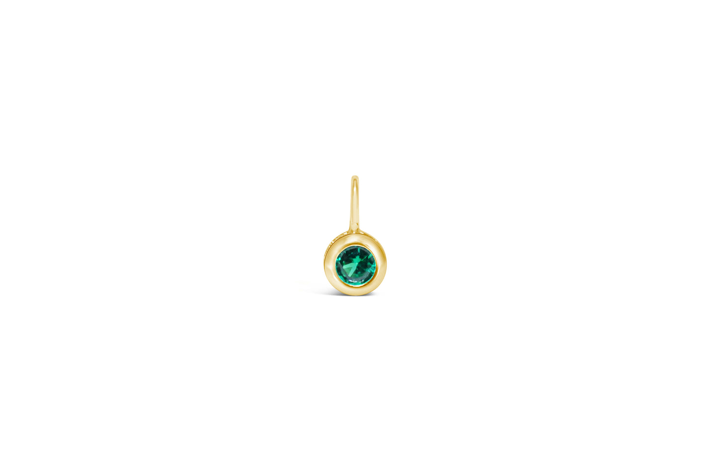 Cubic Zirconia Gold/Silver plated Bezel Pendant